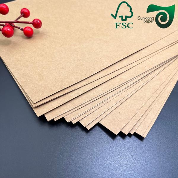 Uncoated Unbleached Recycled Pulp Kraft Paper 230gsm 250gsm 300gsm