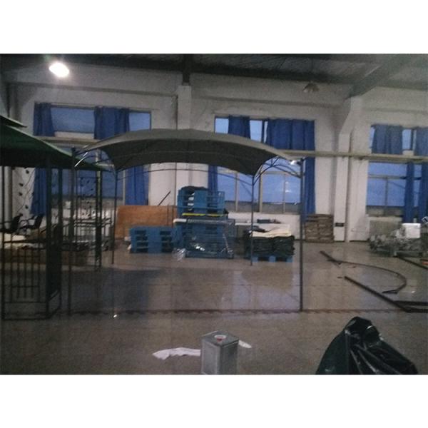 Outdoor Patio Carport with Steel Frame 3*3M Sunshade Garden White Wedding Canopy Roof