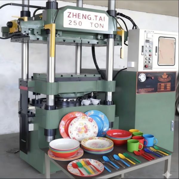 CNC Controlled Melamine Crockery Making Hydraulic Press Machine 250T For Mass Production