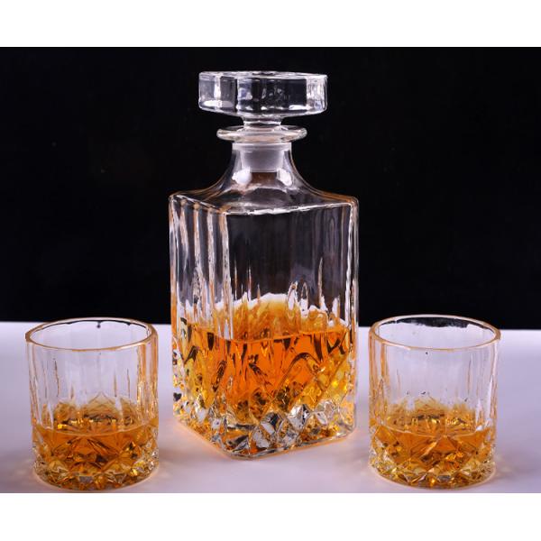 Неэтилированный ясный графинчик красного вина, уникальный форменный набор стекла ликера вискиа