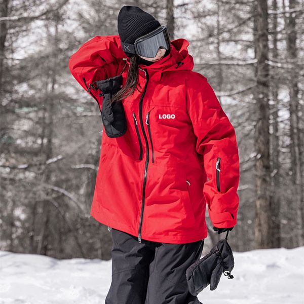 OEM Custom Couple American Style Snowboard Jacket Waterproof Windproof Thick Warm Winter Ski Outer Coat