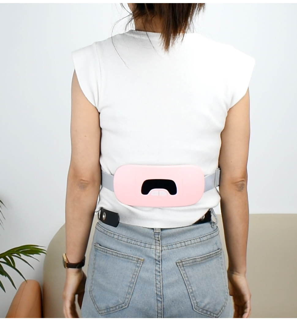 Smart Massage Belt with Four Temperature Settings 4 Gear Strength and Deer Velvet Fabric for Menstrual Cramp Relief