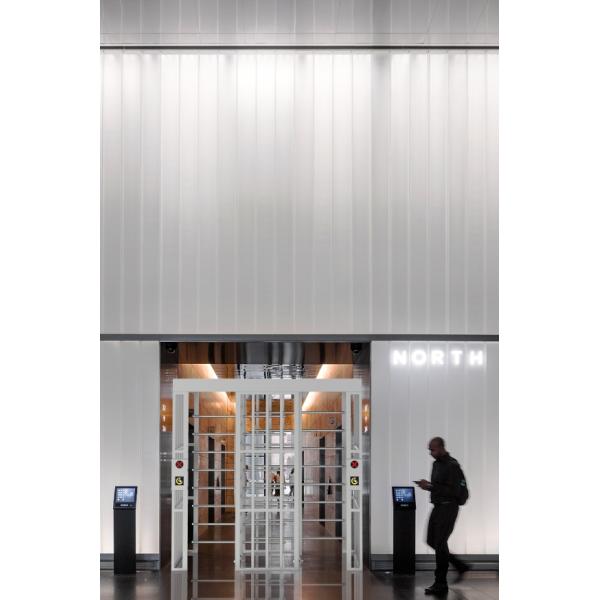 RS485 Interface Full Height Pedestrian Turnstiles Dual Lane Door Gate