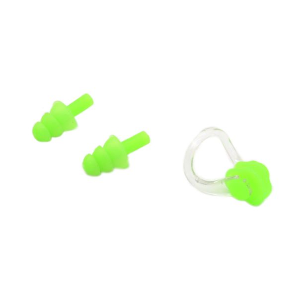 Waterproof Soft Silicone Swimming Earplug and Nose Clip Set with Multicolor Optional for Swimming and Water Sports