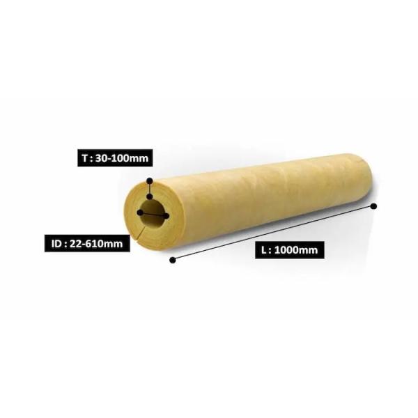 Fiberglass Wool Thermal Insulation Pipe Construction Material