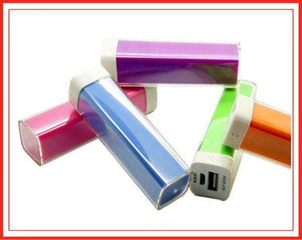1200mAh  18650 Battery  Lip Gross Portable Mobile Power Bank in Acrylic Casing