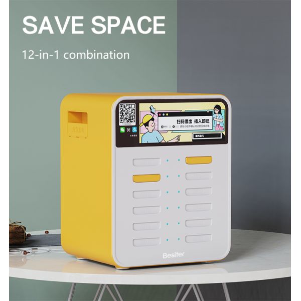 12 Slot Shared Power Bank Rental Station 5000mAh Powerbank Docking Station