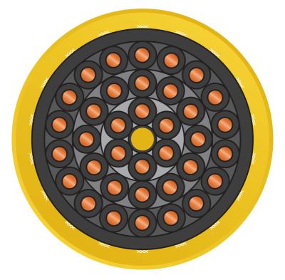 Type (N)SHTOEU-J High Tensile Load Waterproof Reeling Control & Data Cable For Grab Dredger & Floating Dredgers