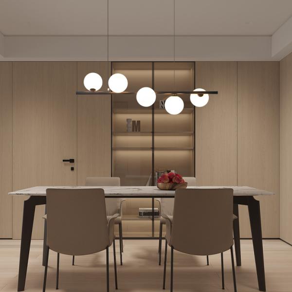 Décoration de la maison Salle à manger Pendant moderne Lampes suspendues en verre Lampes pour la chambre à coucher Design artistique Boule de verre Pendant nordique