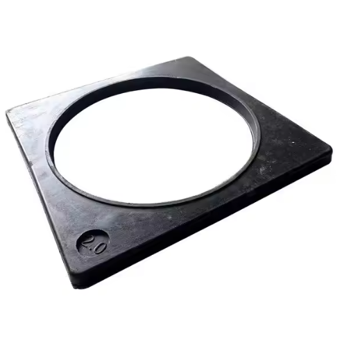 Black Recycled Rubber Weighted Base For Traffic Cones Customized Sizes