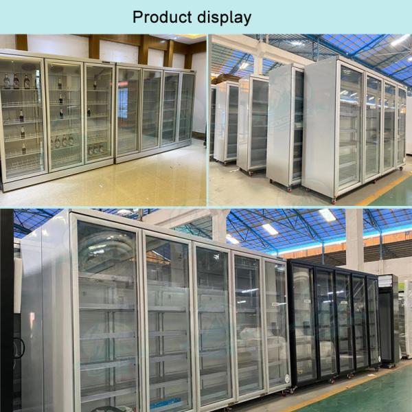 Commercial Display Fridge Freezer Multi Door Vertical Freezing Showcase
