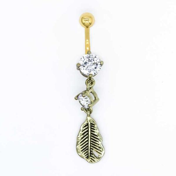 316 Stainless Steel Navel Belly Piercings 14ga gold body jewelry