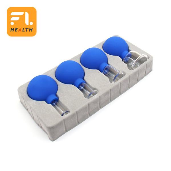 A massagem do silicone de 2 PCes que coloca anti celulites ajustou usos múltiplos dos copos faciais da sução do vácuo para a dor do joelho do músculo