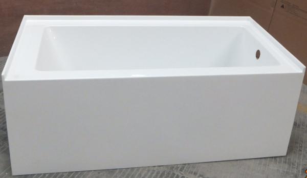 cUPC skirted acrylic small bathtub 3 sides tile flange 4mm pure acrylic sheet