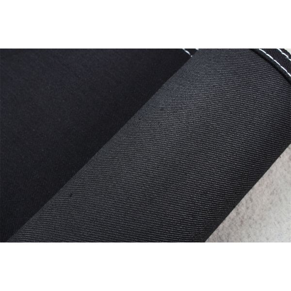 11.5 oz 55% Cotton 45% Polyester Black Black Denim Jeans Fabric