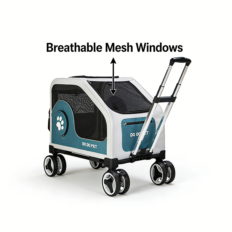 Terrain Pet Stroller Foldable Detachable Washable Comfortable Multi-Pet Travel Stroller B2B Wholesale