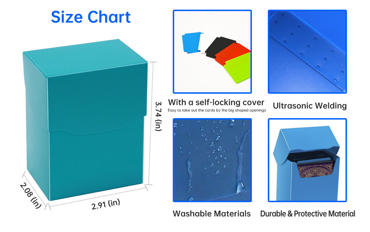 UV Printing TCG Deck Box 3.74 Inch Storage 80 Cards Playing Cards Case