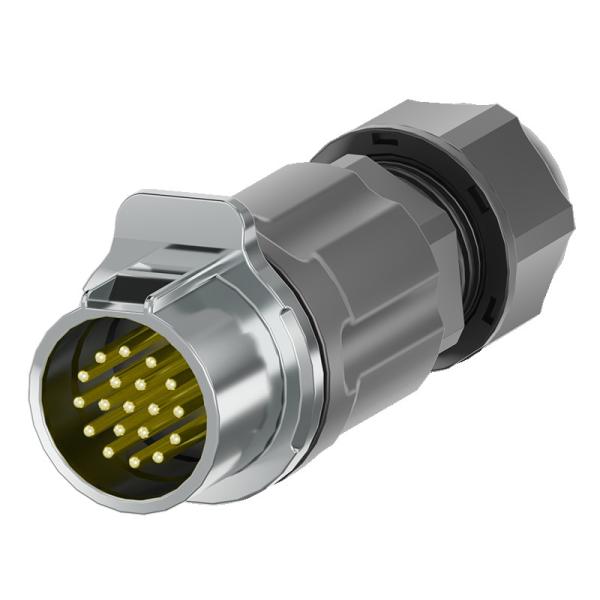 3 Pin Plastic Waterproof Power Connector IP68 PA66 Nylon Metal Circular Plug