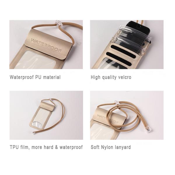 Humanity Design Waterproof Cell Phone Pouch , TPU Transparent Phone Pouch