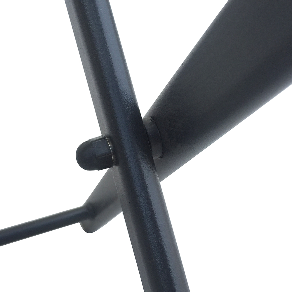 Wholesale Price Outdoor Furniture Iron Frame Folding Table and Chair Black Rust Prevention Fold Chairs and Round Table