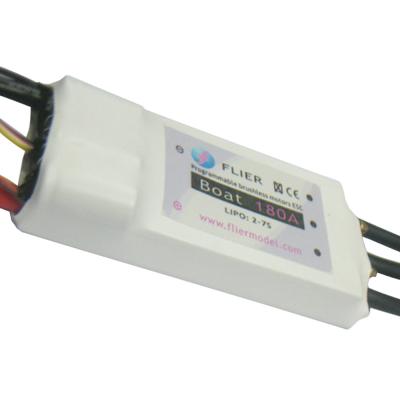 Controlador eletrônico da velocidade do ESC do barco 180A da marinha de RC com o fio 10AWG a pilhas