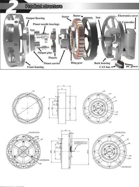 Faradyi Customized Torque 54N.m Exoskeleton Dc Generator Kit Motor Auto Gim8115  For Industrial Robot Arm With Factory Prices
