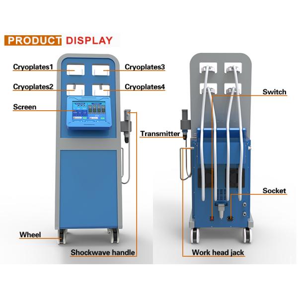 Пусковые площадки красоты 4 облегчения боли машины ударной волны Cryolipolysis Termal Ems крутые