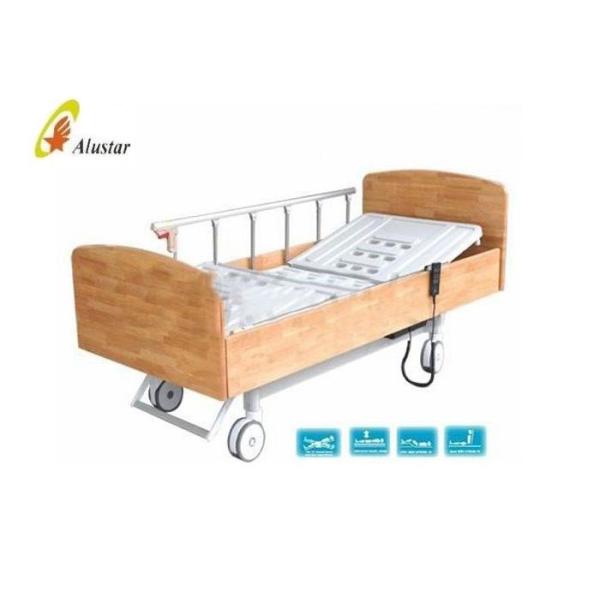 Wooden Side Board ABS Homecare Electric Hospital Beds With Central Control Brake (ALS-E510)