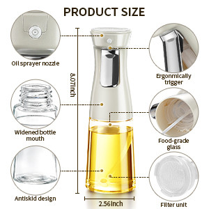 Wholesale 240ml Glass Oil Sprayer for Cooking Kitchen Gadgets Salad Food Maker Tools for Air Fryer