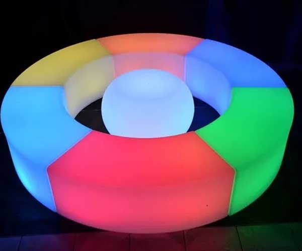 Banco de moda de lujo de la barra que asienta el sofá del partido del resplandor del club nocturno del LED