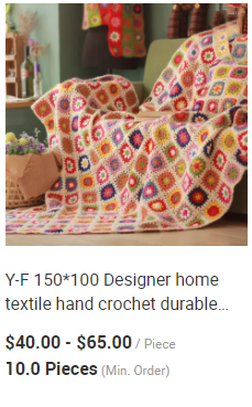 Y-F Nordic Country Rustic Crochet Blanket Farmhouse Plaid Flower Table Runner Teapot Pad coaster Set