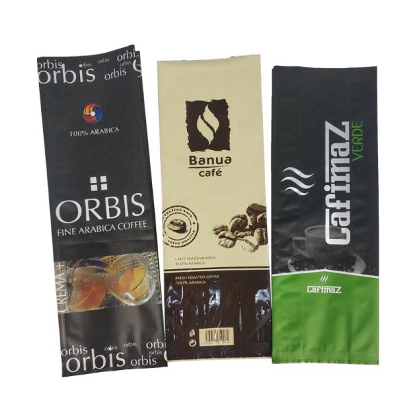 8 Oz Biodegradable Coffee Aluminum Foil Bag Stand Up With Valve