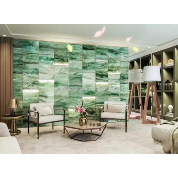 Polished Royal Green Quartzite Natural Green Gaya Marble Big Slab for Coffee Table