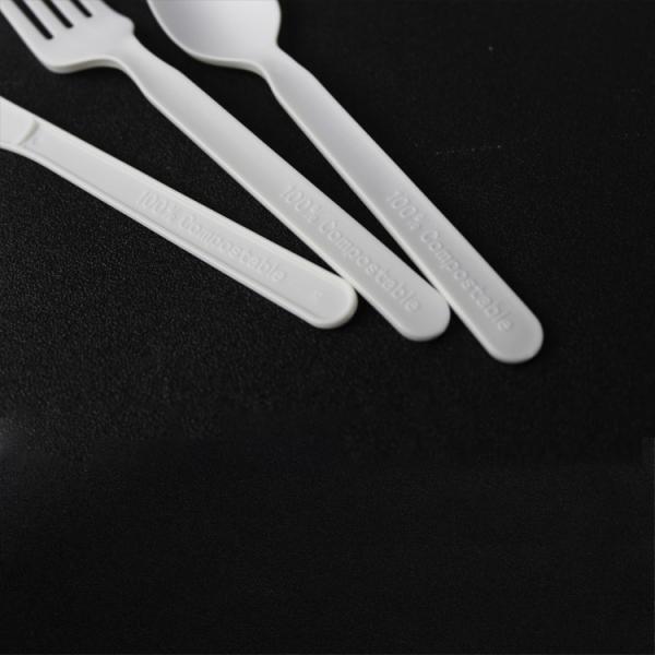 Kraft Paper Box Packaging Sustainable Cpla Cornstarch Plastic Cutlery Set with Napkin