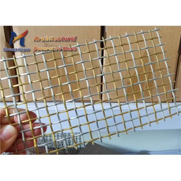 Facades 304 Stainless Steel Mesh Screen 10mm Copper Plating
