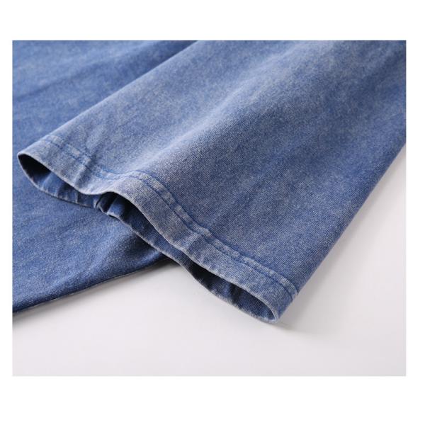 280g Heavy Retro Washed Distressed Short-sleeved T-shirt Men's Loose Cotton Half Sleeves Top