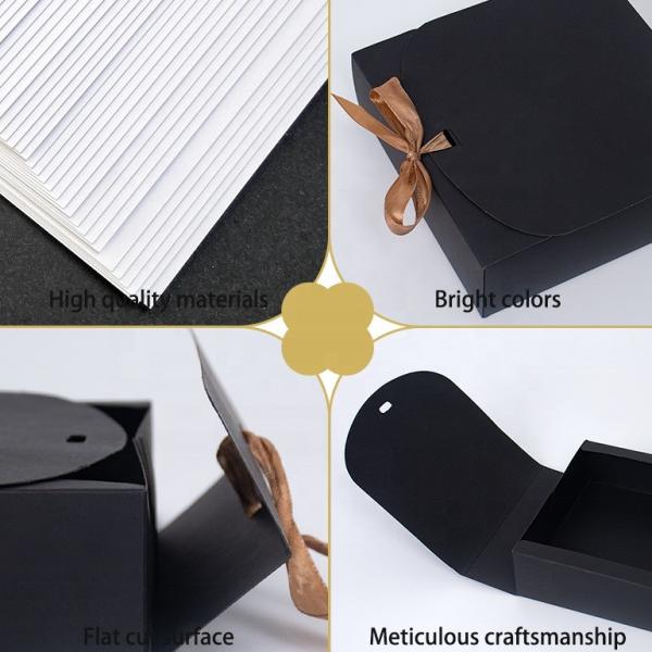 Others Custom Printed Cardboard Rigid Hardbox Magnet Lid Paper Box Packaging With Ribbon