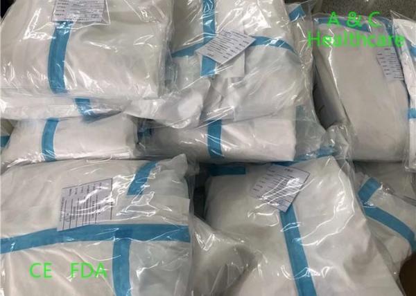 Waterproof Disposable Patient Gown Short Sleeve PP SMS SMMS SMMMS Material