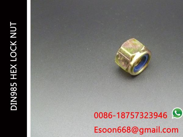 M39-3.0/M39-4.0 DIN 985 Class 8 Zinc Finish Steel Nylon Insert Lock Nut