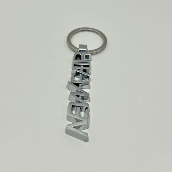 Alphanumeric metal keyrings soft enamel crafts  letters keychains custom