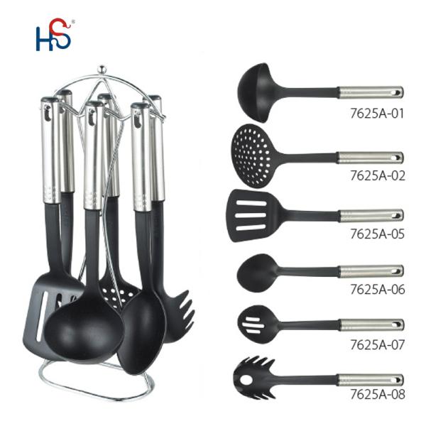 Kitchen Tools and Equipment Nonstick Nylon Cooking Utensil Set with Utensils Type
