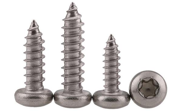 Stainless Steel Torx Drive Pan Head Tapping Screws for Sheet Metal Six-Lobe Drive Pan Head Pointed Screws