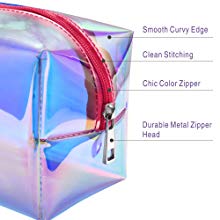 Small Clear PVC Waterproof Bag with Zipper Closure, Mini Portable Transparent Plastic Organizer Pouch for Cosmetic, Make