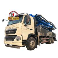 JIUHE 48M Concrete Boom Pumping Truck Machine Concrete Pump Construction Site
