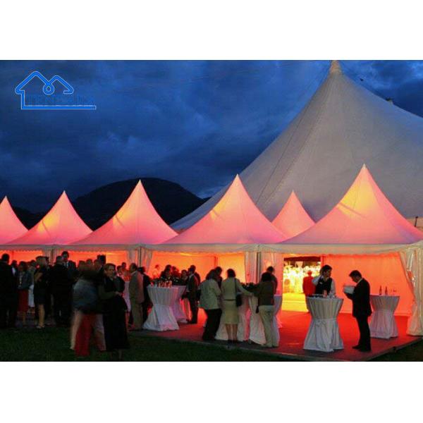 Outdoor Custmized Waterproof Pagoda Exhibition White Canvas Tent Outdoor Commercial Structure