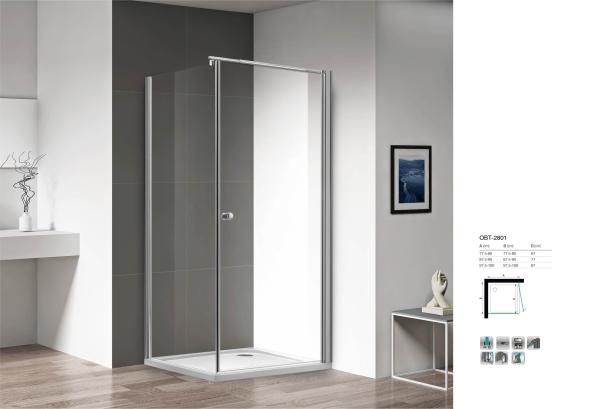 Customizable Sliding Square Tempered Glass Shower Cabin Shower Enclosure