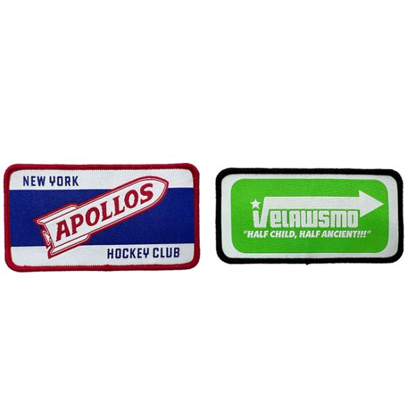 O tipo da roupa da cor de Pantone remenda o ferro em remendos feitos sob encomenda para calças de brim das camisas