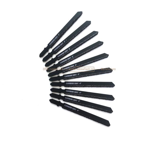 Tungsten Carbide Gritted Jig Saw Blade T-Shapc in Bulk 100mmX75x8,Grind tiles and clean up crevices,Reciprocating  Saw