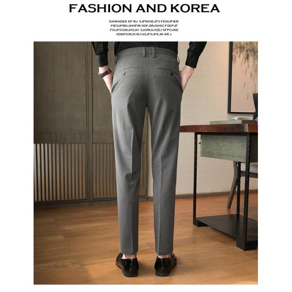 Декорация кнопок Зимние деловые брюки для мужчин Количество 200 Дизайн стиль Slim Fit