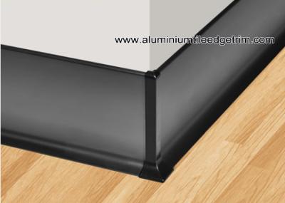 Kitchen / Bathroom Bottom Line Aluminium Skirting Board Matt Black 60mm / 80mm / 100mm